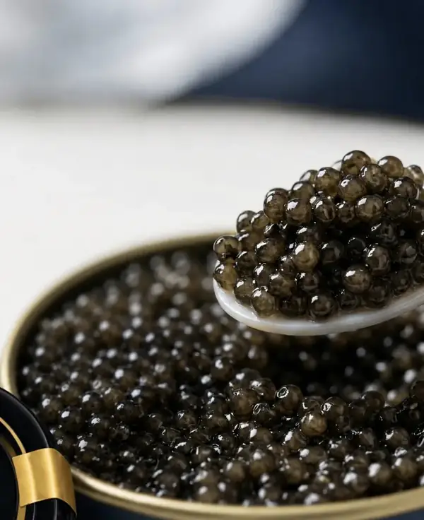 Caviar Obsidian, service à la nacre